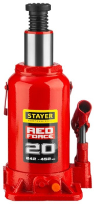 Домкрат бутылочный гидравлический STAYER Red Force 43160-20_z01 (20 т)