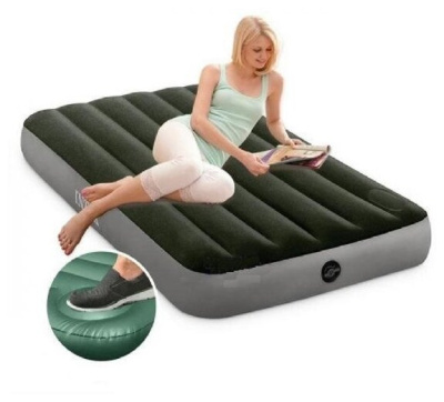 Надувной матрас Intex Downy Airbed 64760 (76х191х25см)