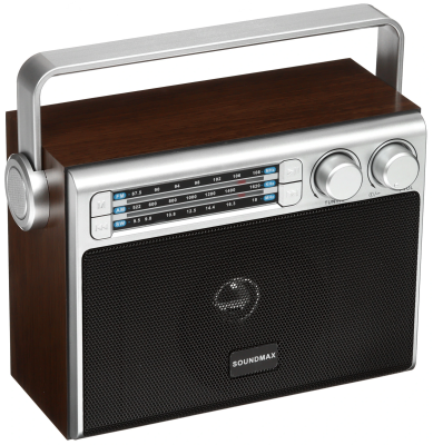 Радиоприемник SoundMAX SM-RD2122UB Тёмное дерево