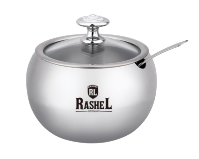 Сахарница Rashel из нерж. стали 400 мл R-1800