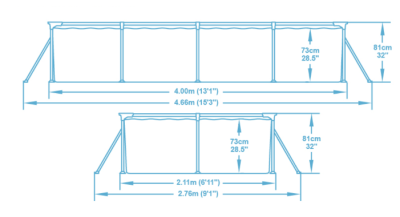 Бассейн каркасный Bestway 56424 Steel Pro (400x211x81, 5700л.)