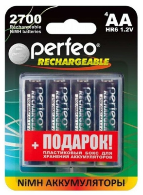 Аккумулятор Perfeo AA2700mAh/4BL+BOX
