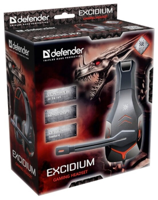 Гарнитура Defender Excidium (2x3.5 Jack 3pin) Black+Red