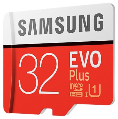 Карта памяти Samsung microSD Evo Plus 32Gb Cl10+ADP