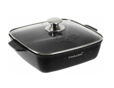 Жаровня квадратная Мечта Гранит black Induction Pro 26х26 см 38802И