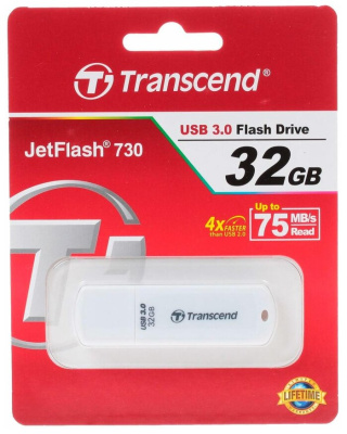 USB накопитель 32Gb USB3.1 Transcend JetFlash 730 White