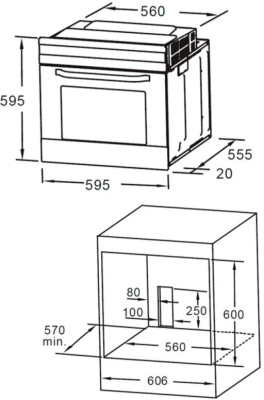 Газовый духовой шкаф Maunfeld MOGM703B2
