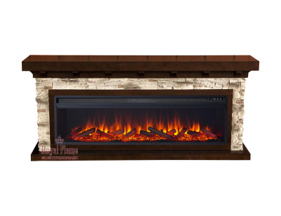 Каминокомплект: Портал Chalet сланец, темный дуб с очагом Royal Flame Vision 60 LOG LED