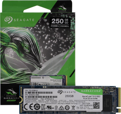 SSD M.2 250Gb Seagate BarraCuda 510 Client 2280 PCIe Gen3 NVMe Retail ZP250CM3A001