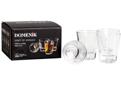 Набор стопок Domenik Spirit of Animals 4 пр. 50 мл DMG002