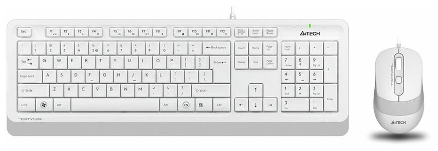 Клавиатура и мышь A4tech Fstyler F1010 (USB) White