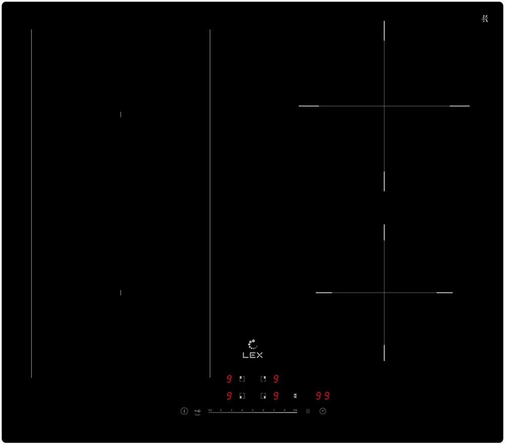 Индукционная варочная поверхность LEX EVI 641A BL Индукционная варочная поверхность LEX EVI 641A BL