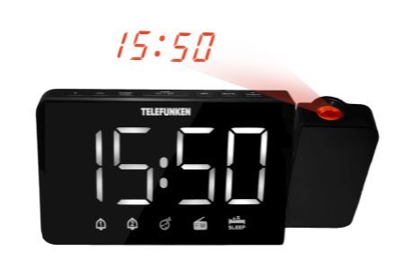 Радиобудильник TELEFUNKEN TF-1703 черный с белым