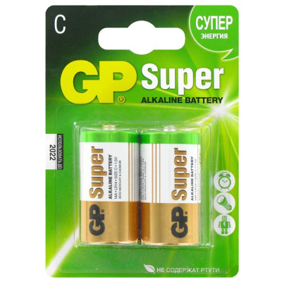 Батарейка GP Super alkaline C LR14-2BL